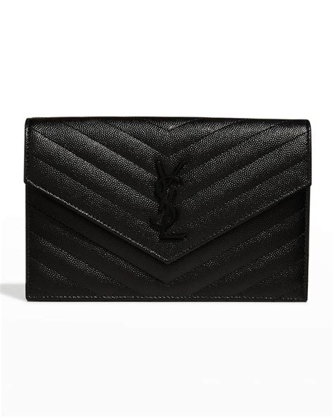 ysl black zip wallet|YSL envelope wallet.